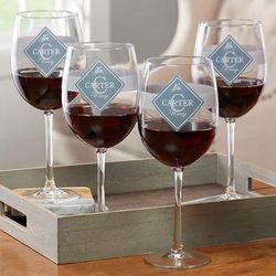 Family Winery Personalized Red Wine Glass