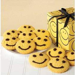 Smiley Face Butter Cookies in Gift Box