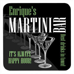 Martini Parade Personalized Drink Coasters