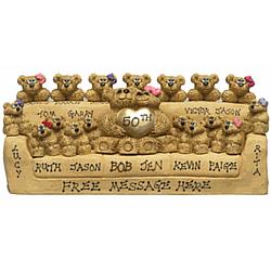 50th Anniversary Bears in Sofa Personalized for Family