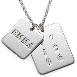 Sterling Silver Name Tag Necklace