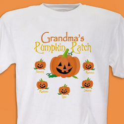 Pumpkin Patch Personalized Halloween Adult T-Shirt