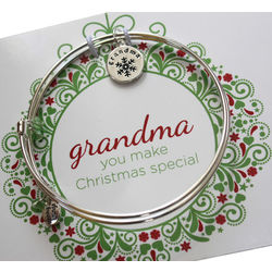 Personalized Grandma Christmas Bracelet