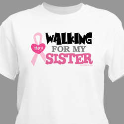 Walking for Someone Special Breast Cancer Awareness T-Shirt