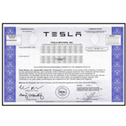 A Real Share Of Tesla Motors Stock Findgift Com