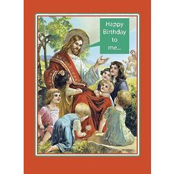 Happy Birthday To Me Jesus Christmas Card