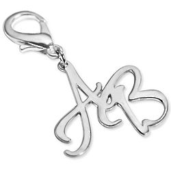 Personalized Sterling Silver Handbag Initial Charm