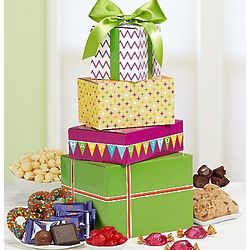 Birthday Presents Sweets Gift Tower