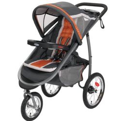 FastAction Fold Jogger Click Connect Stroller in Tangerine