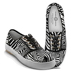 Women's Zebra Luxe Canvas Art Shoes