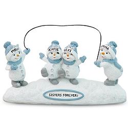 Personalized 4 Sisters Forever Snow Buddies Figurine