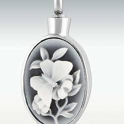 Spring Butterfly Engravable Stainless Steel Cremation Pendant