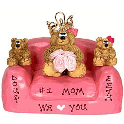 Teddy Bear Mommy Queen & Kids in Loveseat