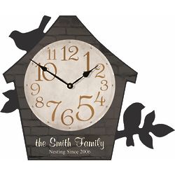 Bird House Personalized Wall Clock