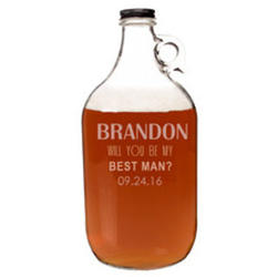 Personalized Will You Be My Groomsman? Craft Beer Growler