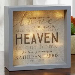 Personalized Memorial Shadow Box with Light