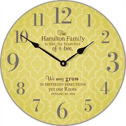 Family Tree Personalized Wall Clock