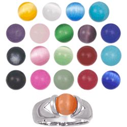 Silvertone Ring Set with 20 Interchangeable Stones