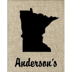 Country Home State Canvas Sign