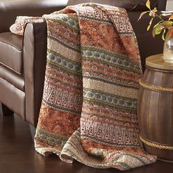Multistripe Quilted Throw