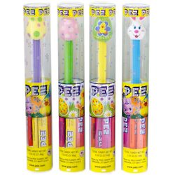 4 Easter Pez Candy Dispenser Tubes with 6 Refills
