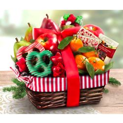 Sweet Christmas Fruit Gift Basket