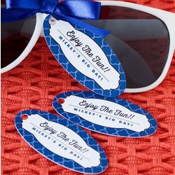 Personalized Oval Birthday Favor Gift Tags