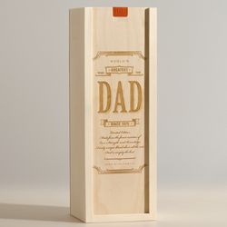 World's Greatest Dad Personalized Wine Box
