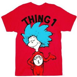 Dr. Seuss Thing 1 or Thing 2 Adult T-shirt