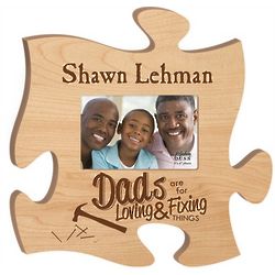 Dad's Personalized Puzzle Piece Photo Frame