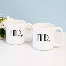 Gatsby Font Mr. & Mr. Large Coffee Mugs