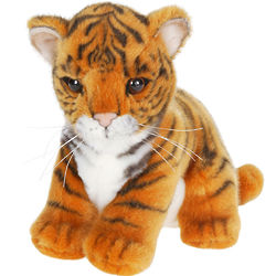 7" Baby Tiger Plush Realistic Stuffed Animal