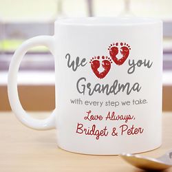 Personalized We Love You with Every Step Mug