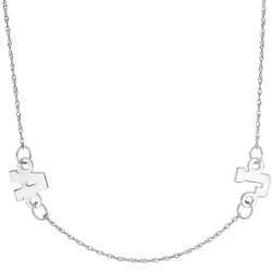 Sterling Silver Couples Initial Necklace