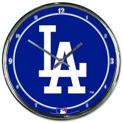 Los Angeles Dodgers Chrome Plated Clock