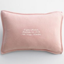 Personalized Pink Cashmere Pillow