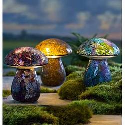 Glass Mosaic Mushroom Lawn Ornament