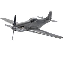 Large Aluminum P-51 Mustang Model Airplane