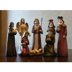 Antique Resin Nativity Set