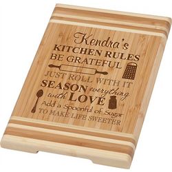 Kitchen Rules Personalized Cutting Board