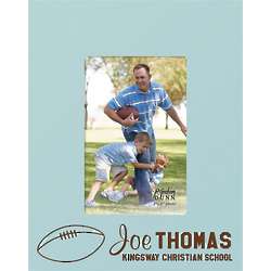 Personalized 4" x 6" Football Picture Frame