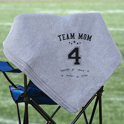Personalized Team Mom Fleece Blanket