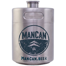 ManCan 64 Ounce Mini Beer Keg Stainless Steel Growler