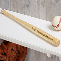 Personalized Name and Number Mini Baseball Bat