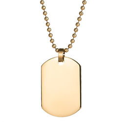 Personalized Gold-Plated Small Stainless Steel Dog Tag