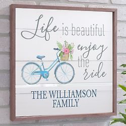 Life Is Beautiful Personalized Wall Sign