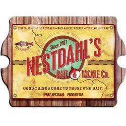 Personalized Bait and Tackle Vintage Pub Sign
