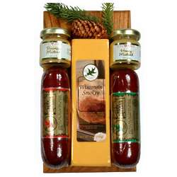 Wisconsin Sausage and Cheese Cutting Board Gift Set