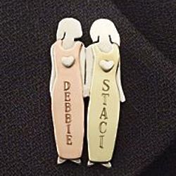 Personalized Two Sisters Pin