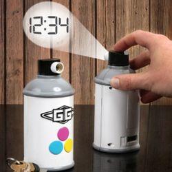 Spray Can Projection Clock